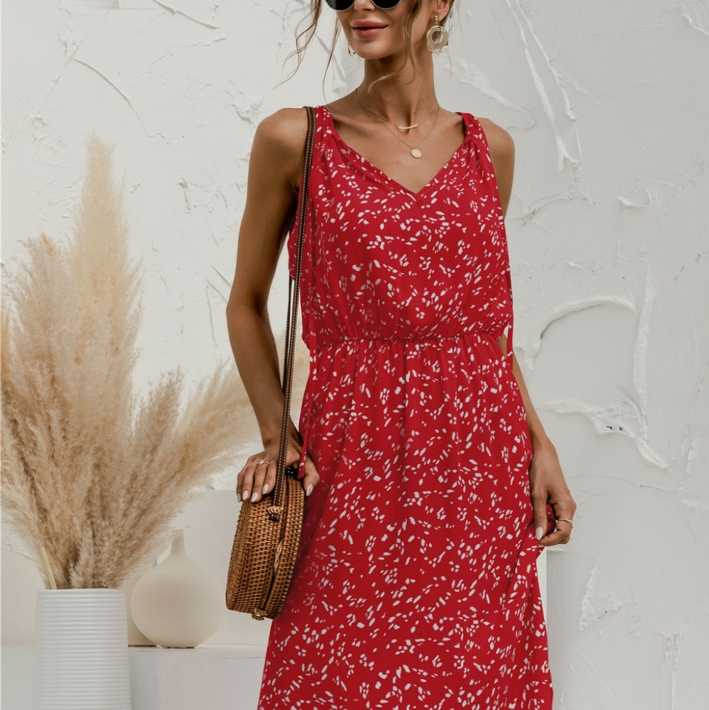 Polka Dot Sleeveless Dress